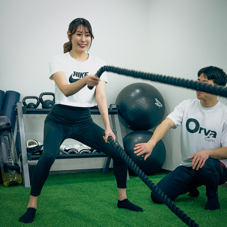 汗をかいている女性